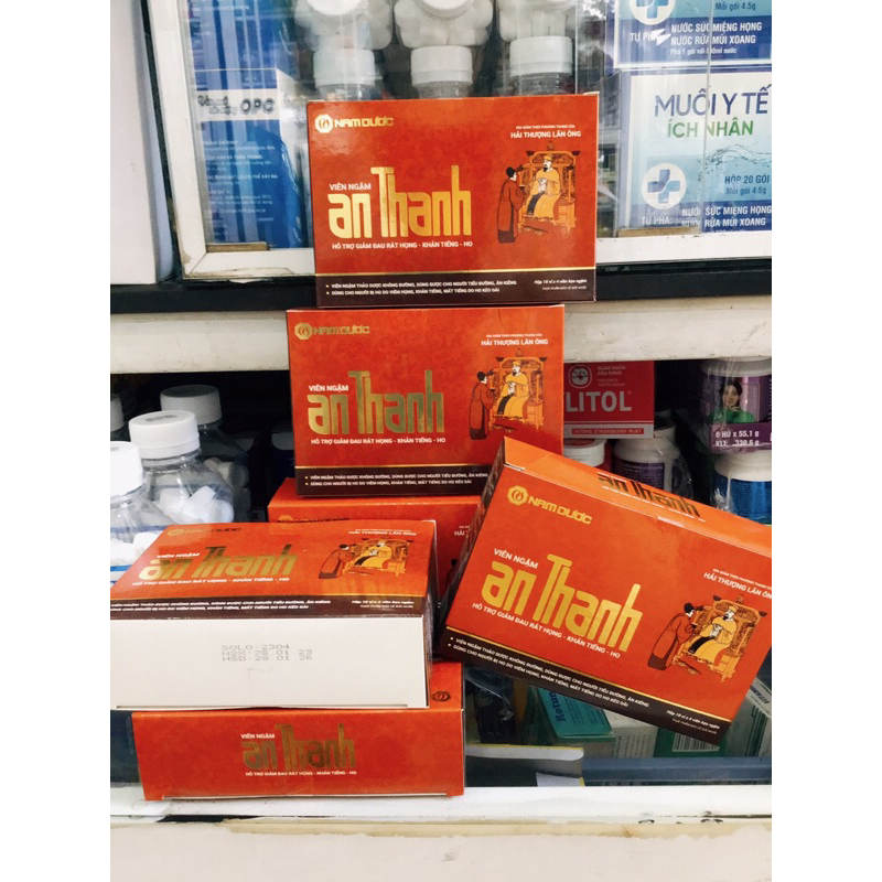 Viên ngậm An Thanh hộp 10 vỉ x 4 viên . Kẹo an thanh