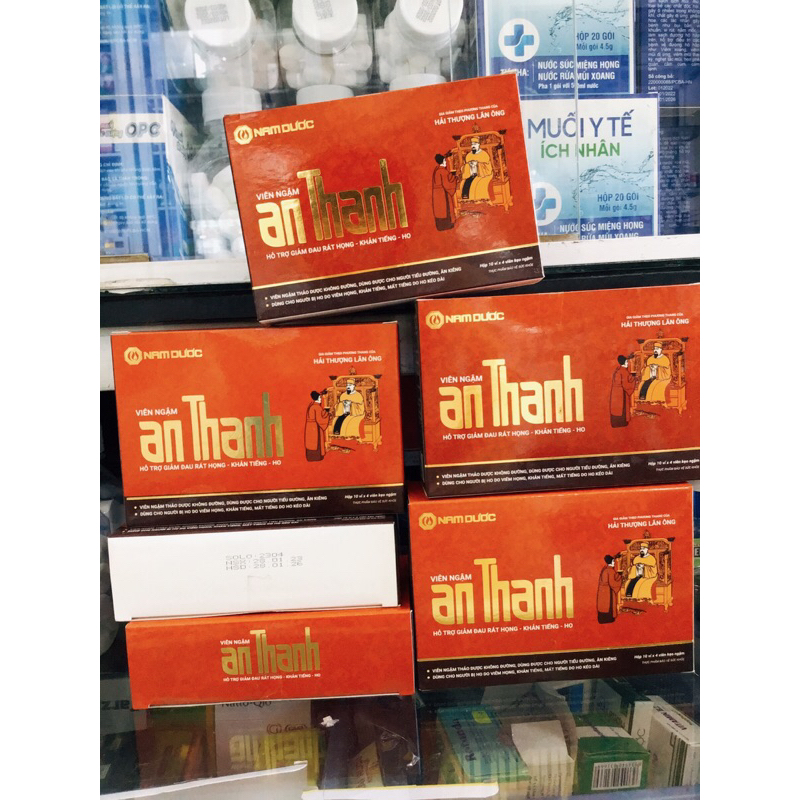 Viên ngậm An Thanh hộp 10 vỉ x 4 viên . Kẹo an thanh