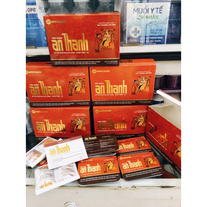 Viên ngậm An Thanh hộp 10 vỉ x 4 viên . Kẹo an thanh