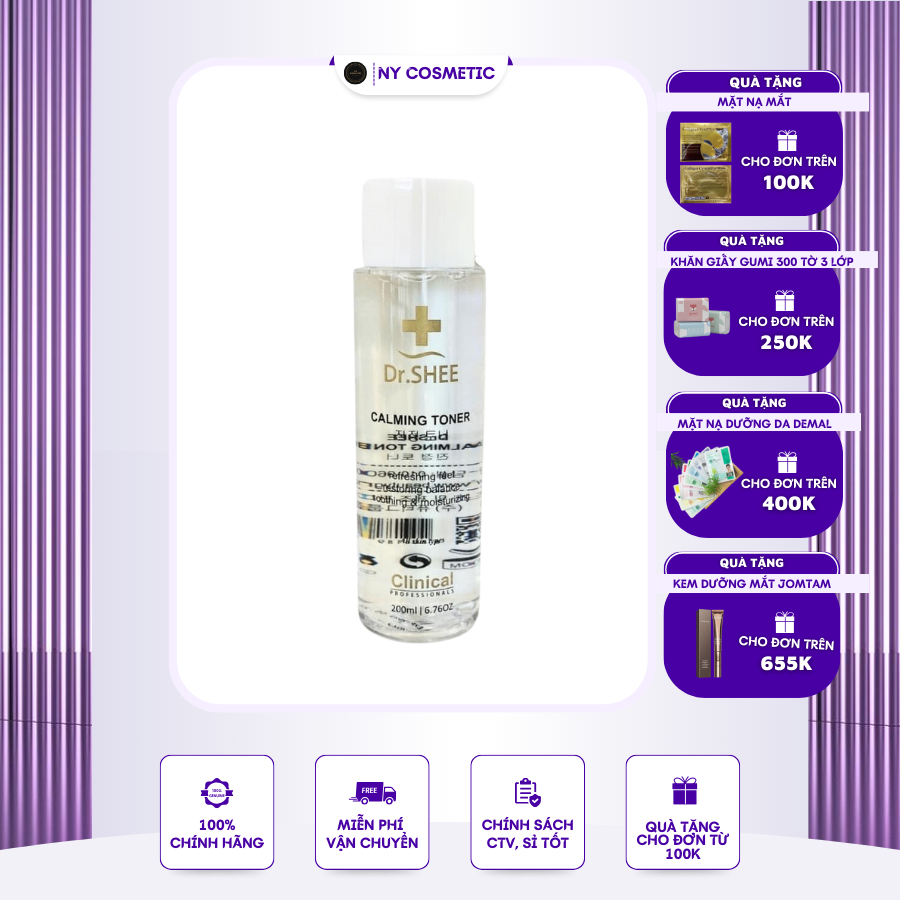 TONER , NƯỚC HOA HỒNG DÀNH CHO MỌI LOẠI DA DR.SHEE 200ml