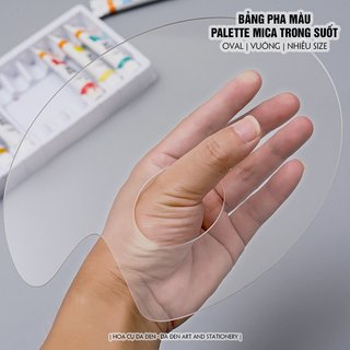 [DA ĐEN] Khay Pha Màu Palette Mica Trong Suốt
