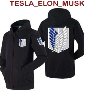 Áo Hoodie Anime in hình Logo Attack on titan Đôi cánh tự do cực chất