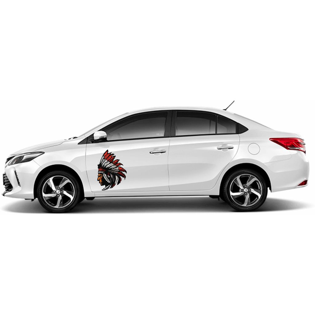 Tem decal trang trí hình thổ dân, decal pvc ngoài trời, bền màu, chống nước