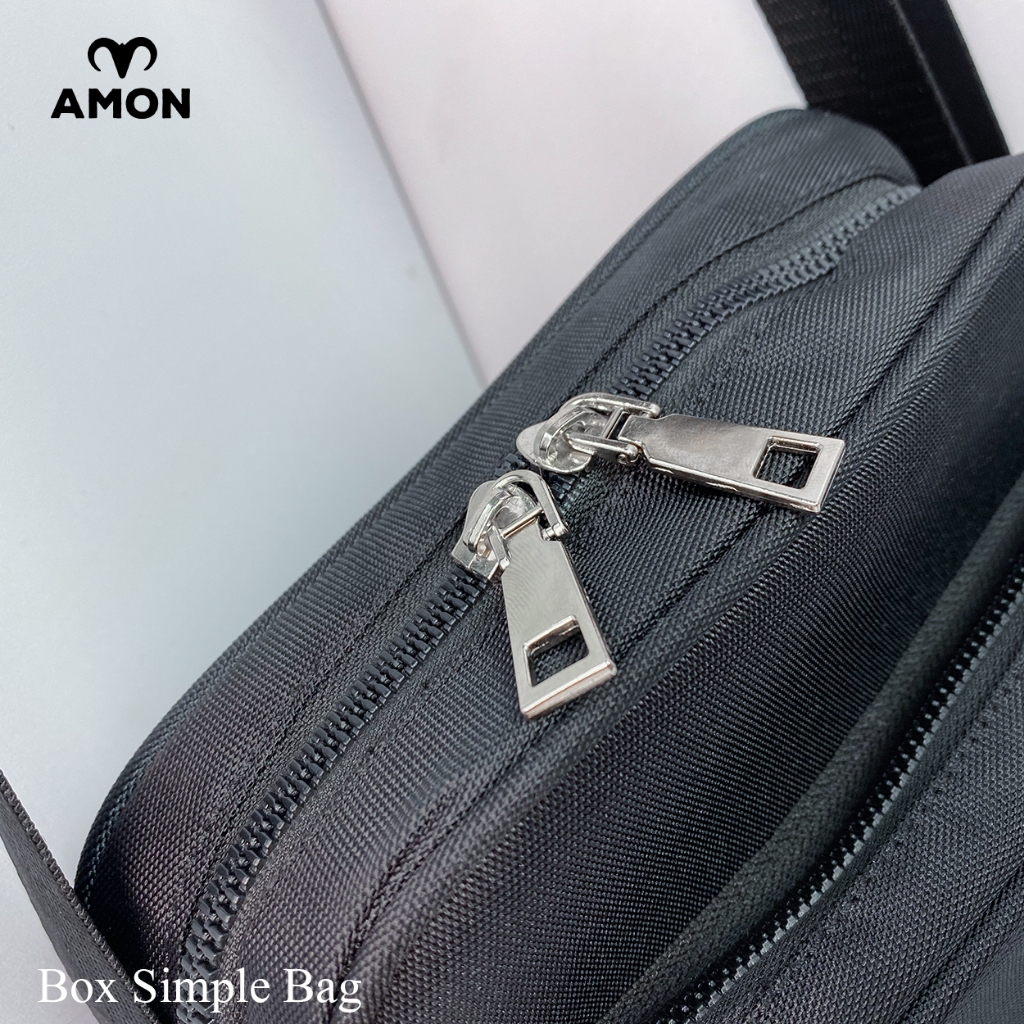 Túi Đeo Chéo Dáng Hộp Nam Nữ Amon - Box Simple Bag - Vải Polyeste 900 Trượt Nước