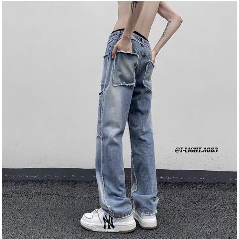 Quần jeans Baggy  suông Kumikumi  , rmang phong cách hàn quốc hottrend 2023