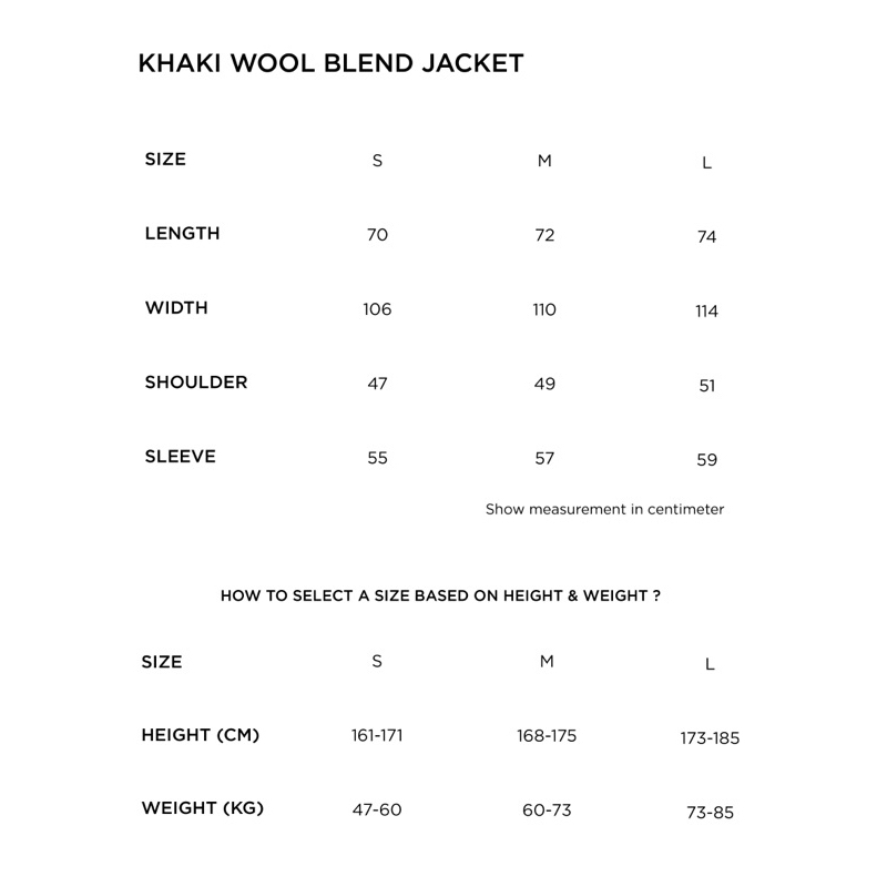 GIAN SAIGON - Áo khoác khuy ẩn - Khaki Wool Blend Jacket- Màu Beige