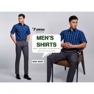 Áo Sơ Mi Ngắn Tay TenCel SlimFit Vĩnh Tiến AC330