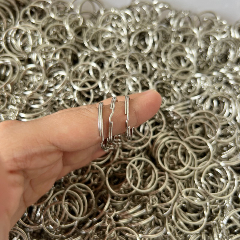 1 gói 10 cái móc khoá đường kính 2.4cm sáng bóng, không gỉ sét