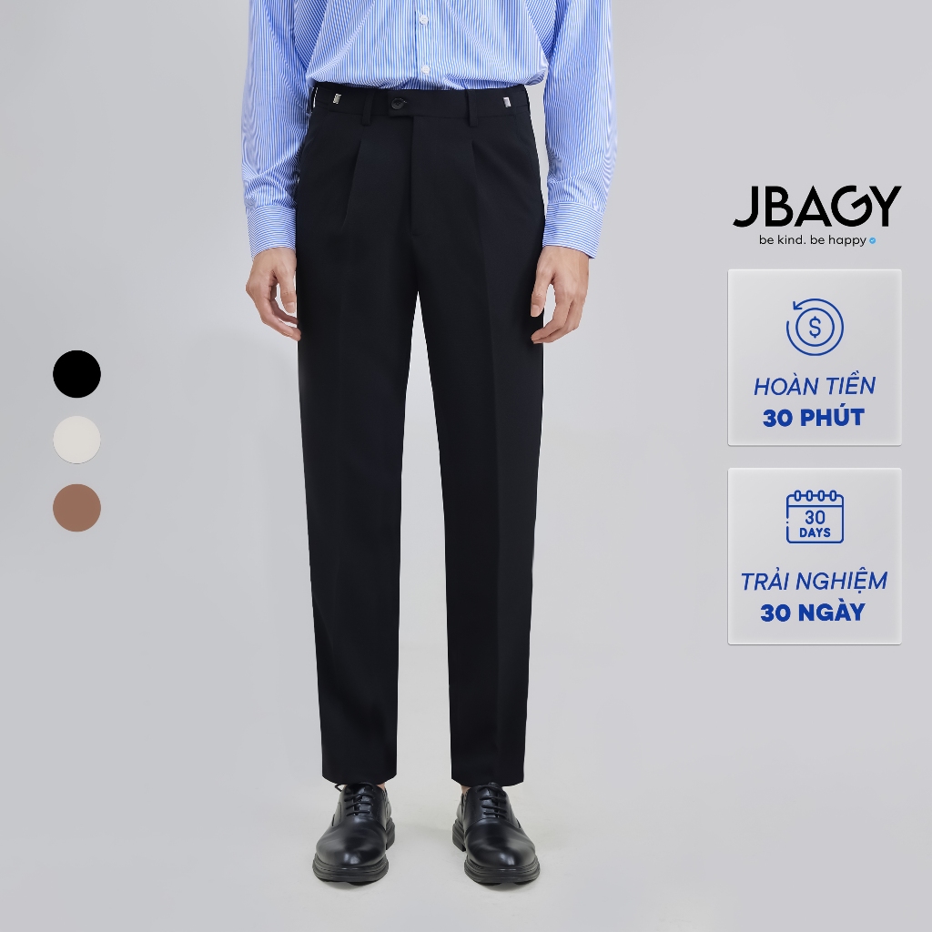 Quần âu nam JBAGY - Smart Pants điều chỉnh cạp linh động, vải Vitex co giãn cao cấp chống nhăn - JA0303