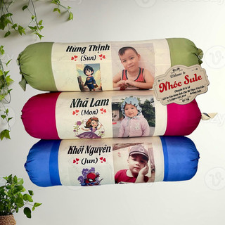 Gối ôm trẻ em in tên, in hình ảnh theo yêu cầu cho bé