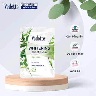 Mặt nạ giấy trắng da Vedette Dưa Leo 22ml – Làm mền da, Cấp ẩm sâu & Đều màu da