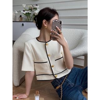 áo lụa mỏng xinh xắn khuy viền 2 túi