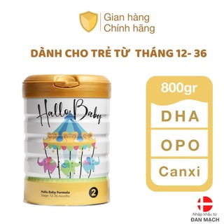 Sữa bột hallo baby số 2 nhập khẩu từ đan mạch date 2025 gái công ty 730k