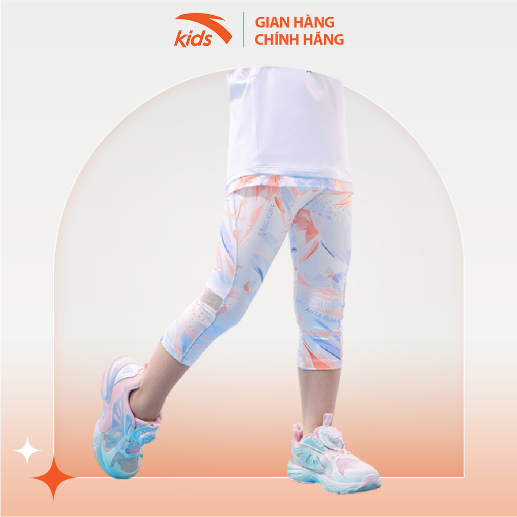 Quần leggings bé gái Anta Kids, dáng leggings, chất liệu co giãn 4 chiều W362329786