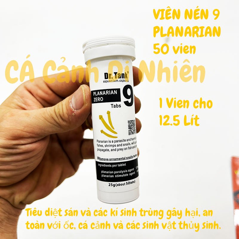 Viên nén số 0 1 2 3 6 7 8 9  xử lý nước Dr.tank cho hồ bế cá thủy sinh hộp 30 - 50 viên