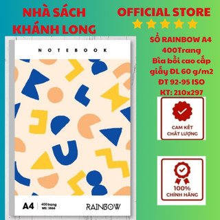 SỔ MAY GÁY RainBow A4 400TRANG (Bìa Cứng)