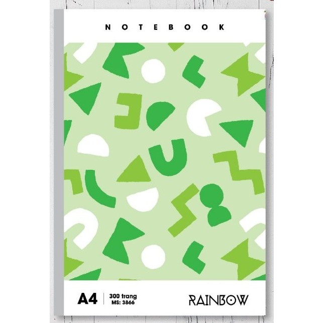 SỔ MAY GÁY RainBow A4 200TRANG Bìa cao cấp