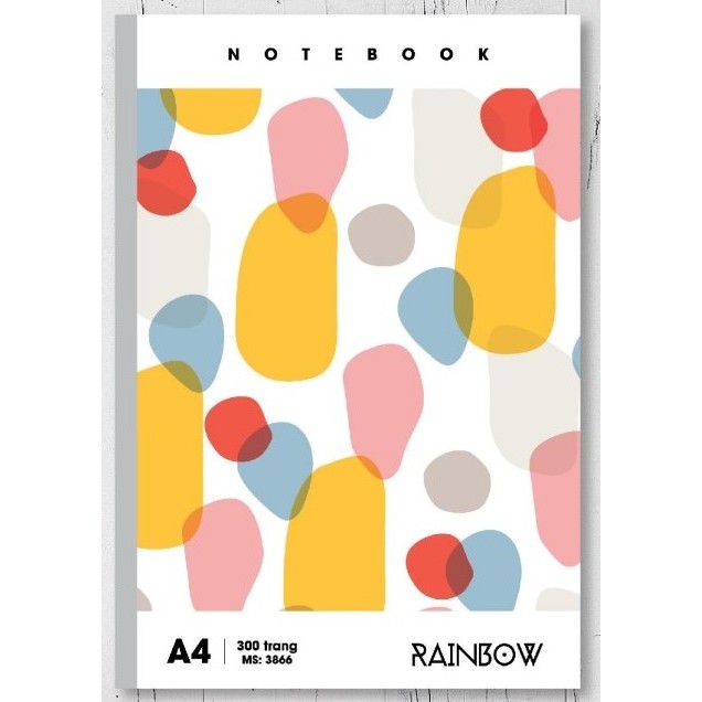 SỔ MAY GÁY RainBow A4 200TRANG Bìa cao cấp