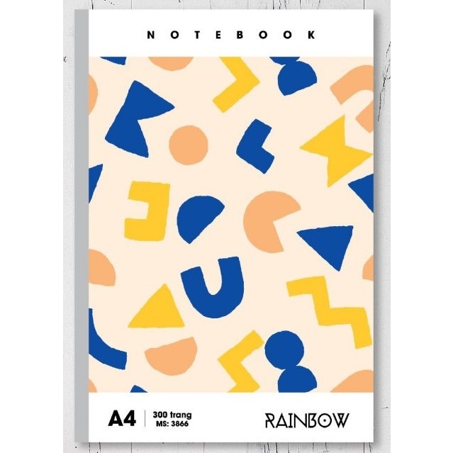 SỔ MAY GÁY RainBow A4 200TRANG Bìa cao cấp