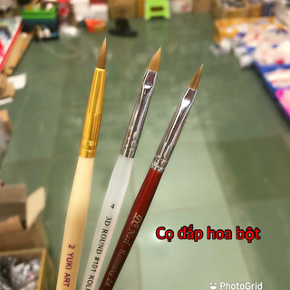 Cọ đắp hoa bột Cán trong, cọ đắp hoa bột nổi[hanna nail mi]