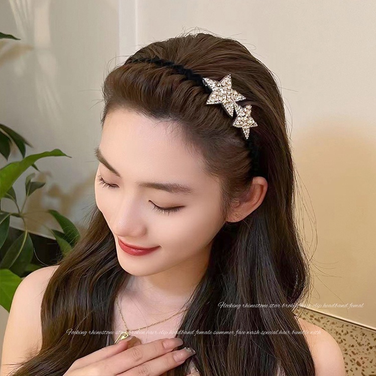MVP3571 Băng Đô Cài Tóc Co Giãn Hình Ngôi Sao Lấp Lánh