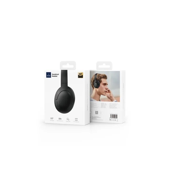 Tai nghe chụp bluetooth không dây Wiwu Soundcool Headset TD-02 Wireless  hỗ trợ nhạc Bluetooth/Aux - Hàng chính hãng