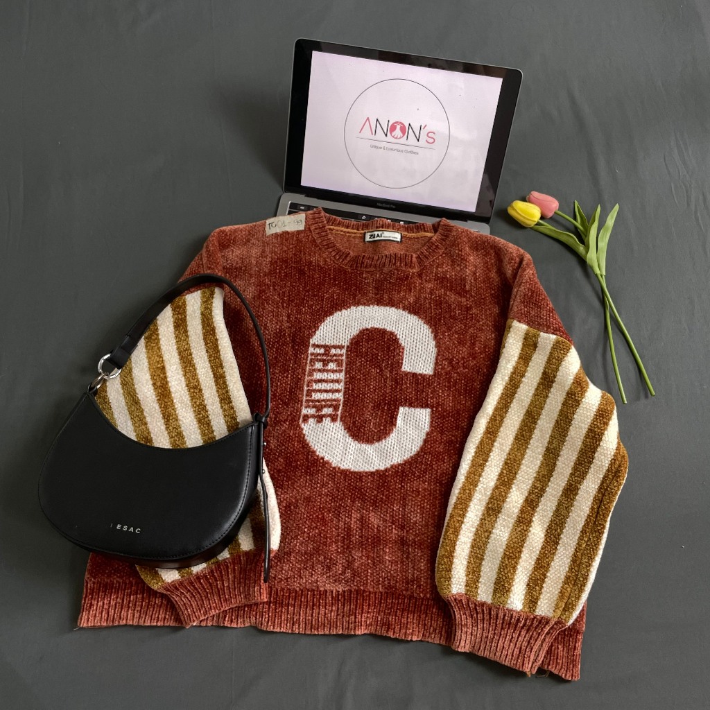 Áo len 2HAND kiểu trơn, hoạ tiết Hàn Quốc