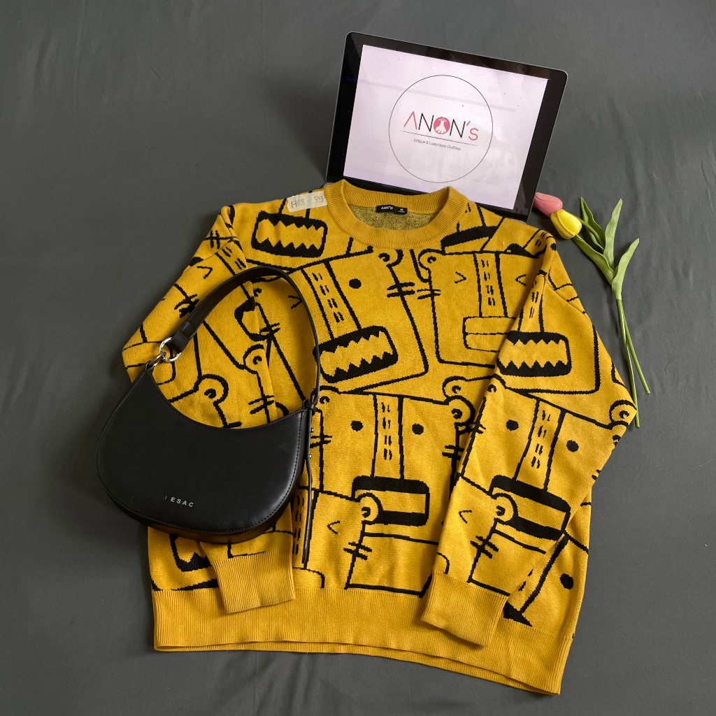 Áo len 2HAND kiểu trơn, hoạ tiết Hàn Quốc