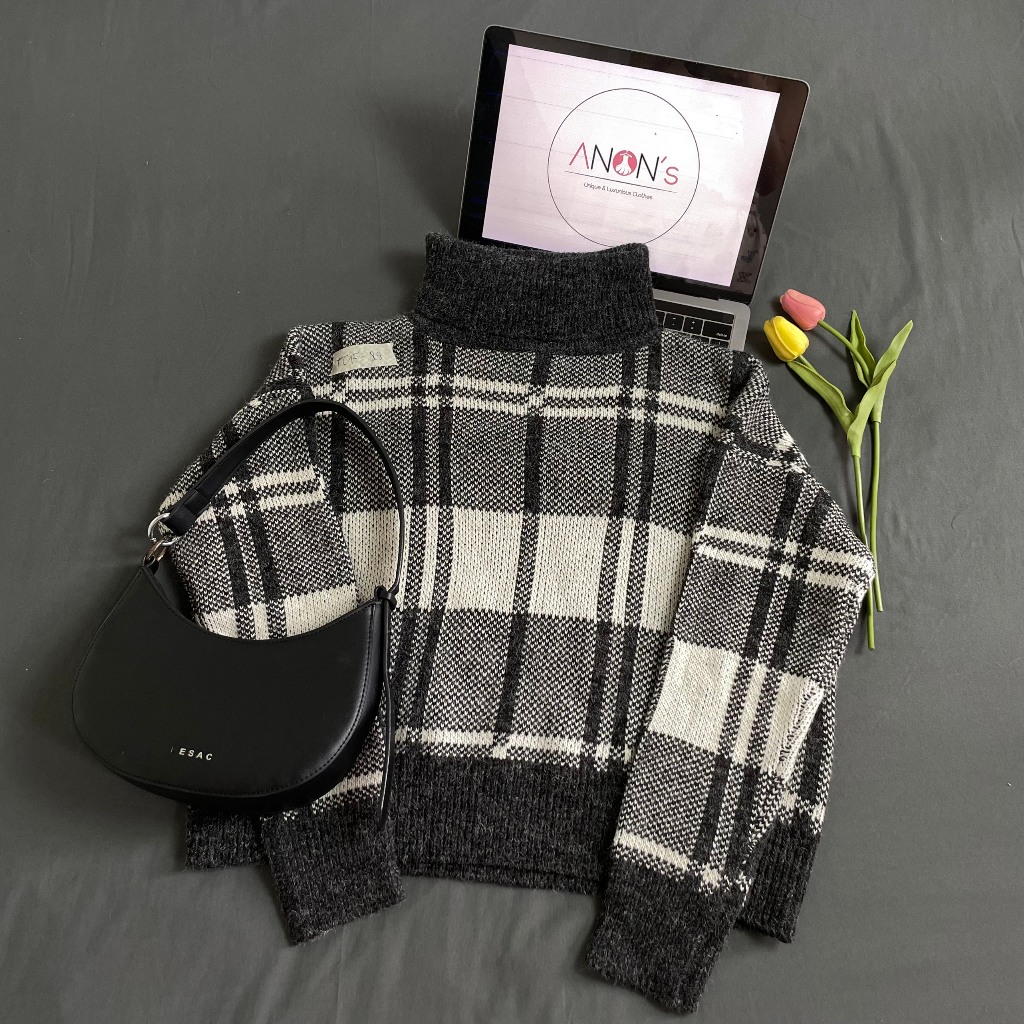 Áo len 2HAND kiểu trơn, hoạ tiết Hàn Quốc