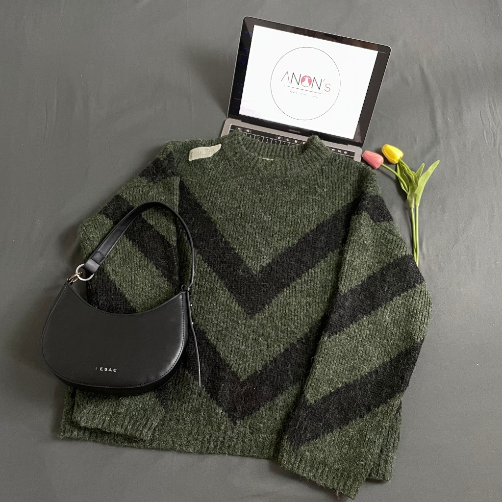 Áo len 2HAND kiểu trơn, hoạ tiết Hàn Quốc