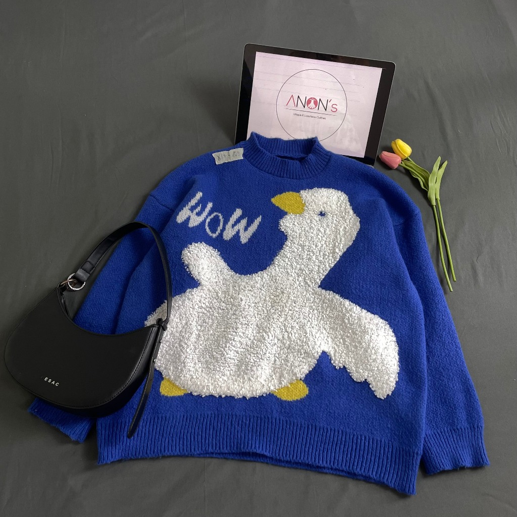 Áo len chui 2hand - Áo sweater hàng tuyển dày dặn ấm áp
