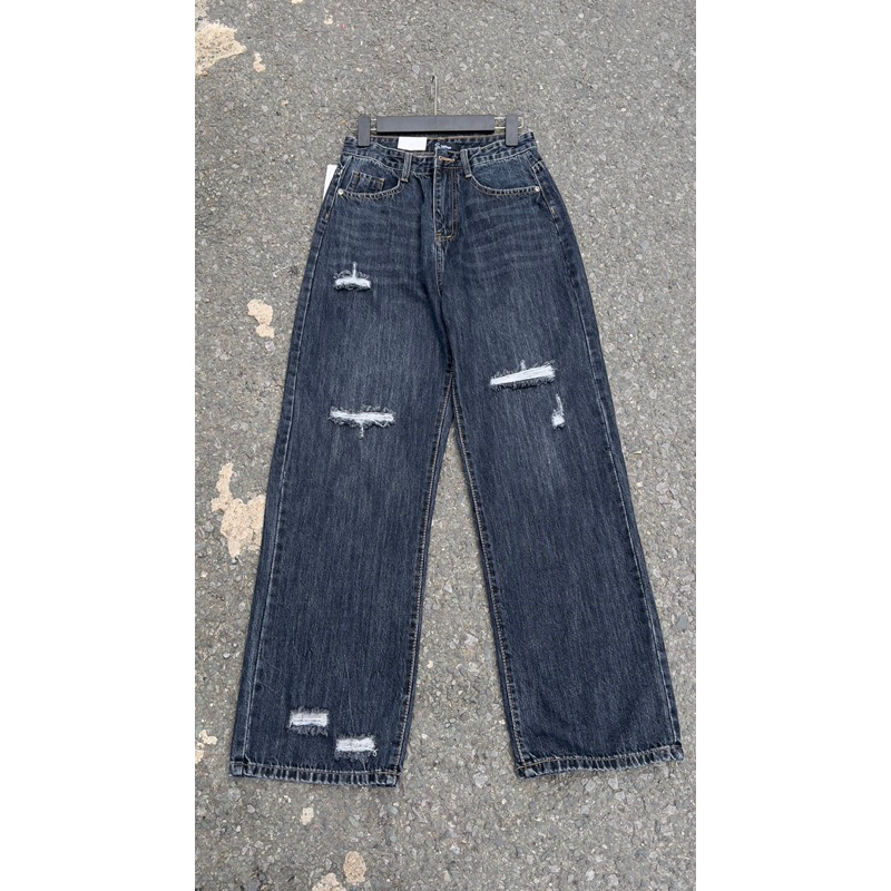 QUẦN SUÔNG ỐNG RỘNG CẠP CAO DÁNG SIÊU DÀI 106cm COTTON QC