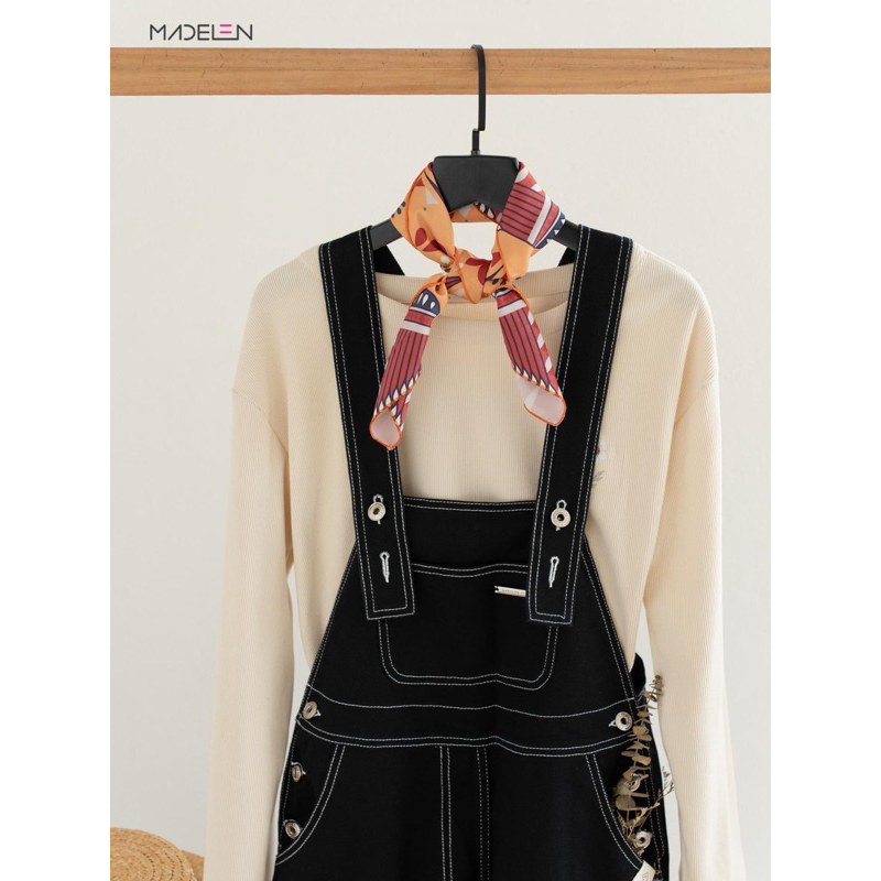 Áo sweater dài tay kem thêu daisy MADELEN