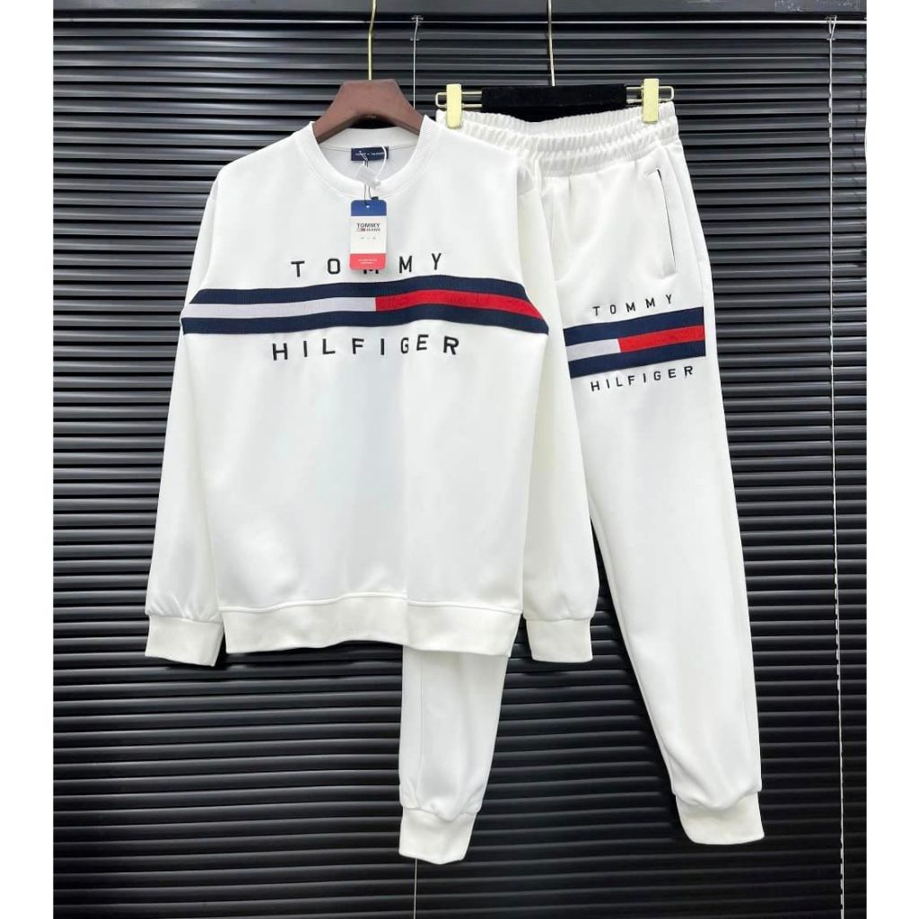 Bộ Thu Đông Dài Tay Tommy Nam Nữ Chất Umi Dày Dặn Co Giãn Chất Lượng Bộ Thể Thao Authentic Sale OFF