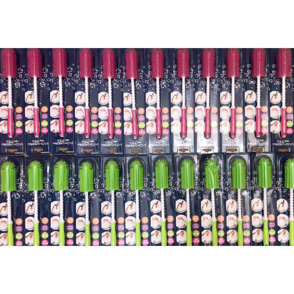 Cọ rửa bình Edison Nhật Bản chất liệu Silicon phù hợp với mọi loại bình sữa cho bé hàng chính hãng