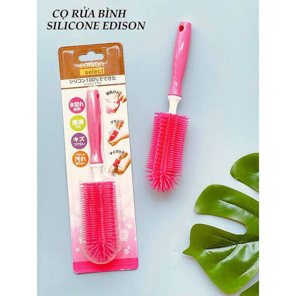 Cọ rửa bình Edison Nhật Bản chất liệu Silicon phù hợp với mọi loại bình sữa cho bé hàng chính hãng