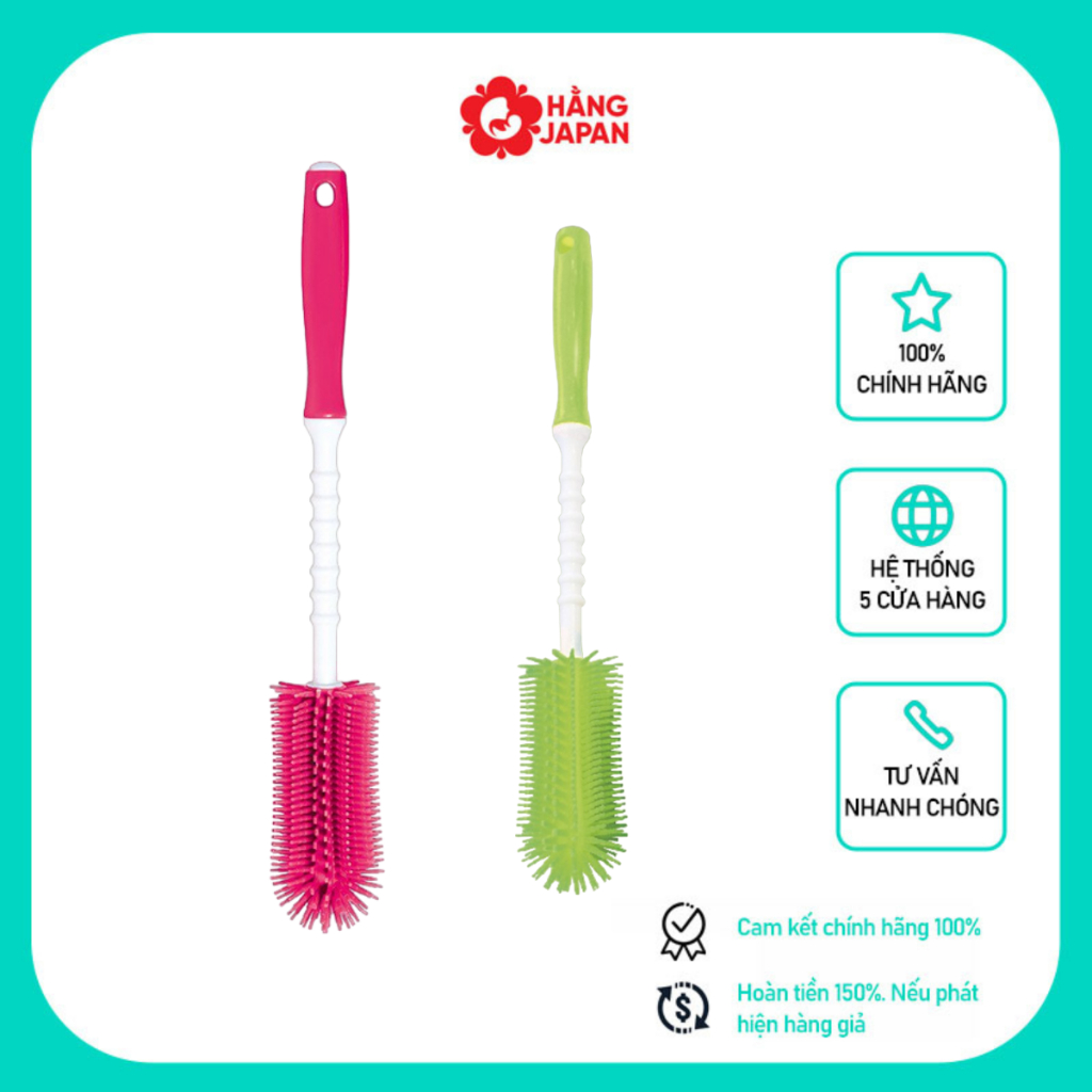 Cọ rửa bình Edison Nhật Bản chất liệu Silicon phù hợp với mọi loại bình sữa cho bé hàng chính hãng
