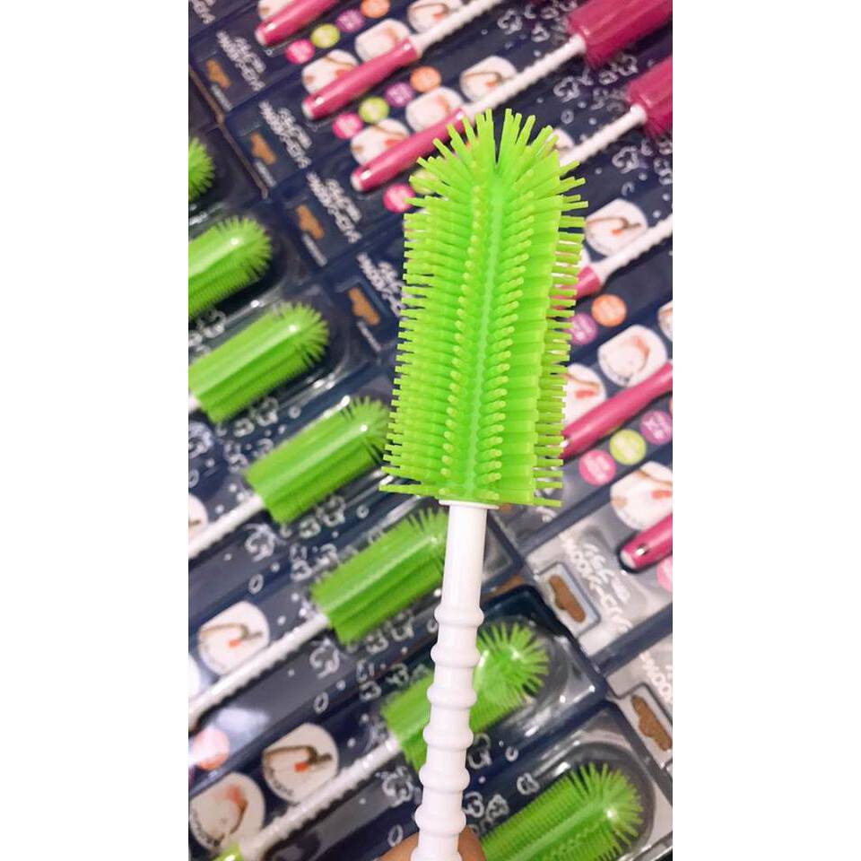 Cọ rửa bình Edison Nhật Bản chất liệu Silicon phù hợp với mọi loại bình sữa cho bé hàng chính hãng