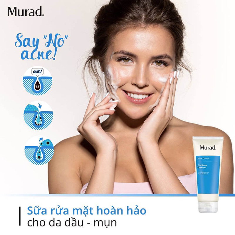 Sữa rửa mặt Murad xanh full box 15ml
