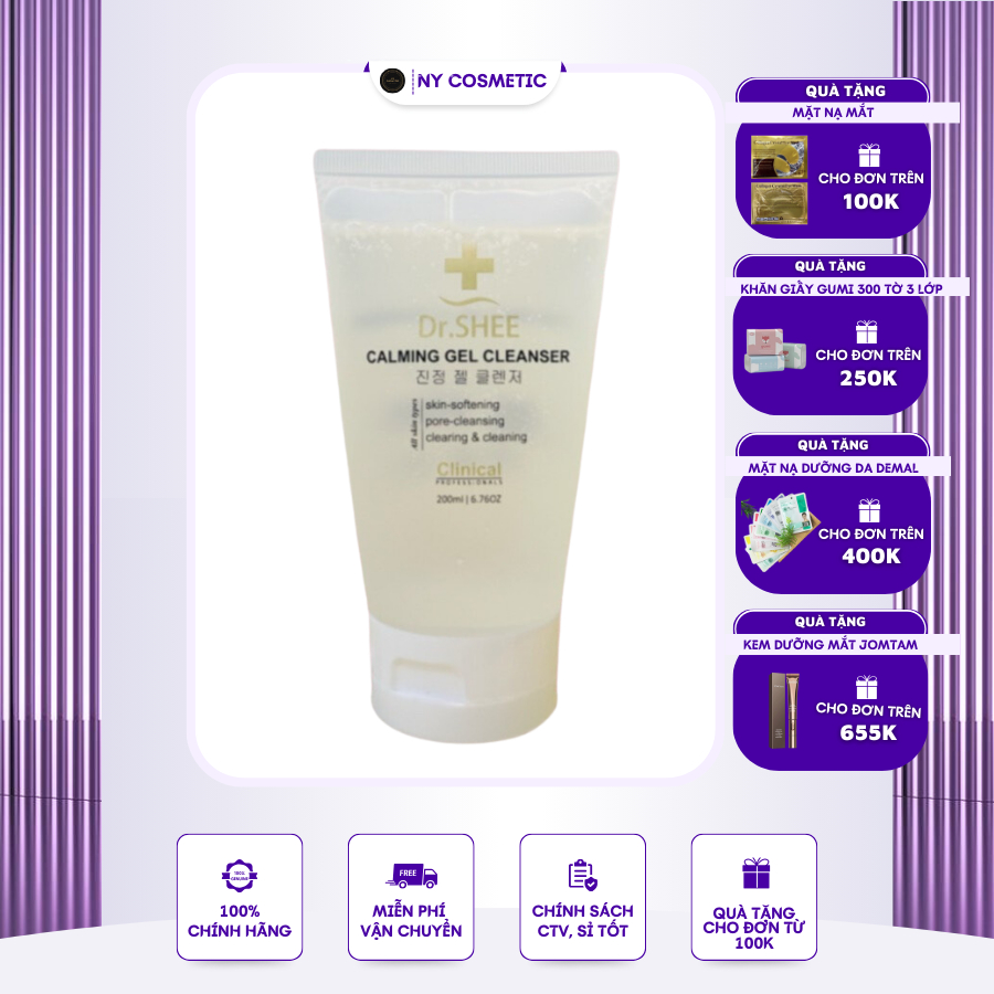 SỬA RỬA MẶT DỊU NHẸ, GEL RỬA MẶT KHÔNG BỌT, GEL CLEANSER DR.SHEE