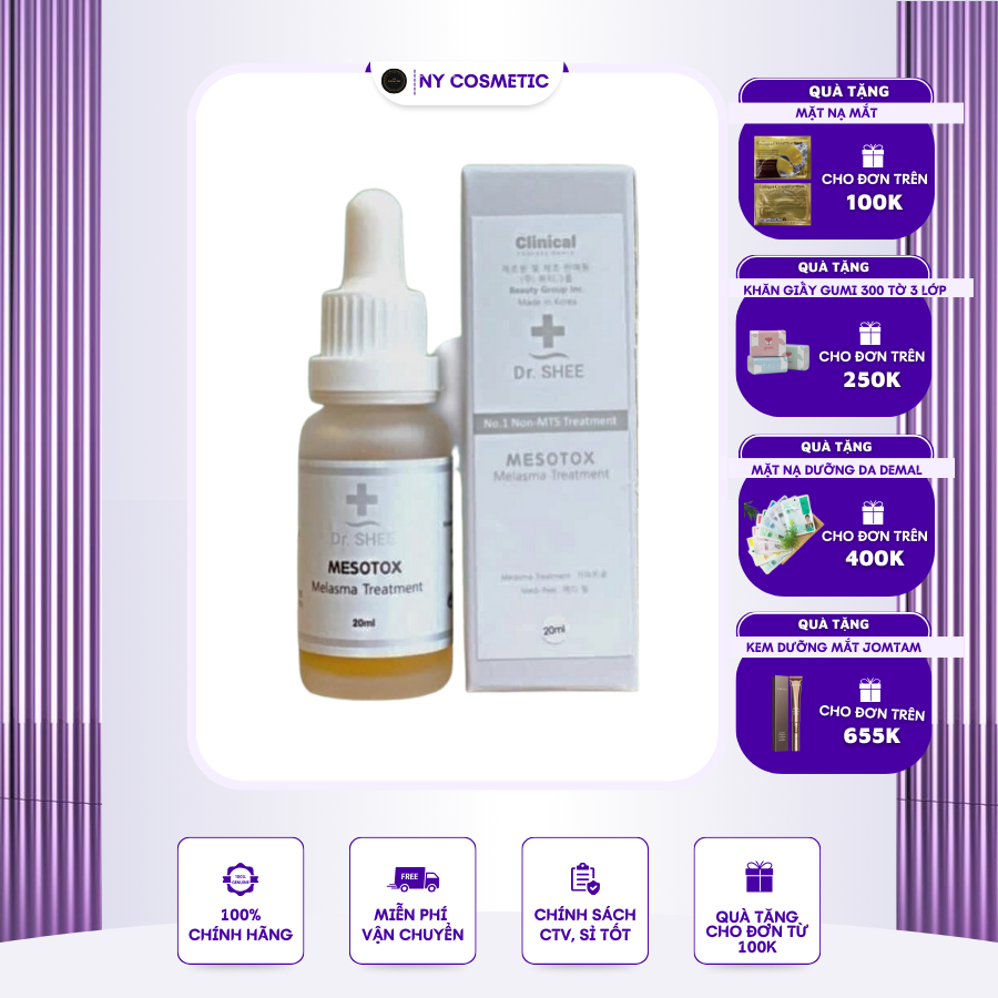 Mesotox DRSHEE phân giải sắc tố 20ml (Liệu trình nám ngoại sinh/tăng sắc tố).