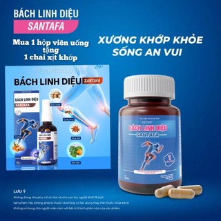 Viên uống hỗ trợ giảm thoái hóa tăng dịch khớp cải thiện vận động bách linh diệu santafa lọ 30 viên