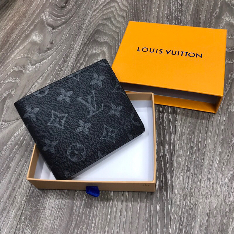 Ví Bóp Da Nam Hoạ Tiết Nhiều Ngăn Fullbox Cao Cấp HT866