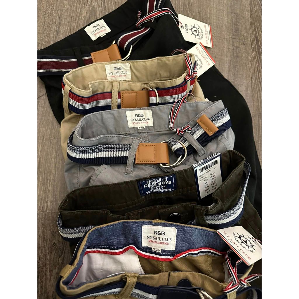 Quần dài kaki kèm belt cho bé