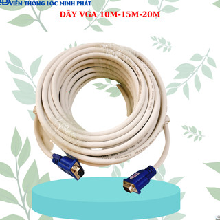 Dây vga lõi đồng 10m -15m -20m hàng chuẩn chất lượng cao-cáp 2 đầu vga đực xịn tốt chống nhiễu