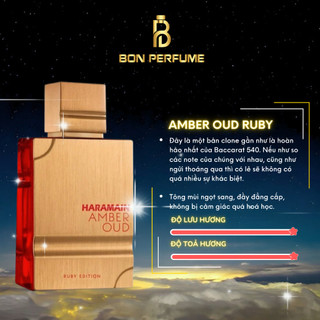 Nước hoa ruby đỏ 10ml - amber oud ruby edition al haramain edp | bon perfume