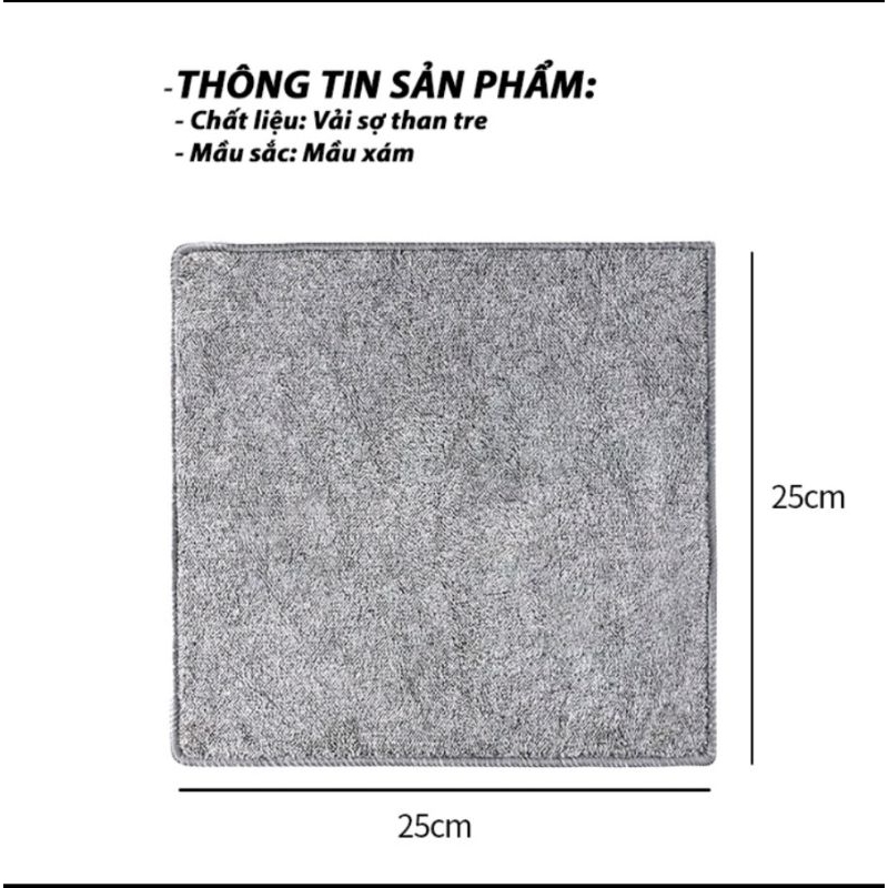 Khăn lau bếp đa năng bằng sợi than tre, khăn lau tay nhà bếp siêu thấm hút, kháng khuẩn