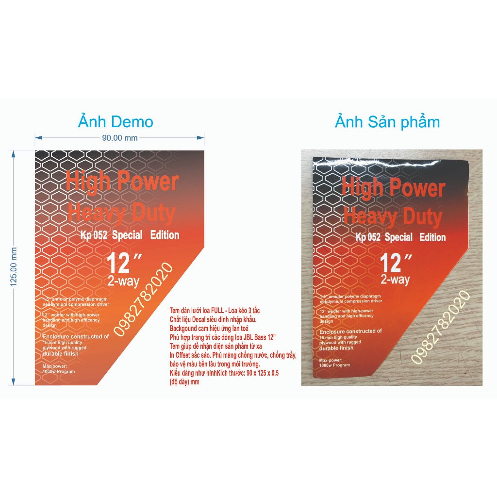 Tem dán lưới loa