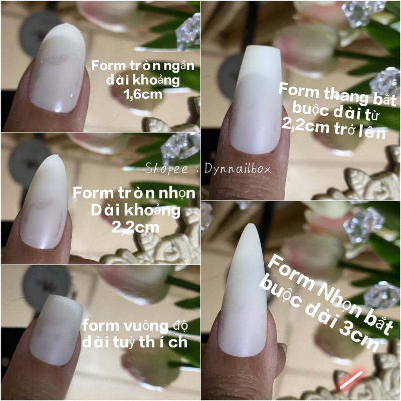 Nailbox móng tay giả đính đá ảnh thật