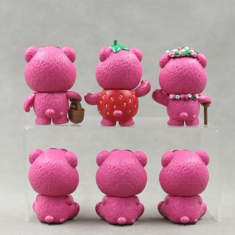 Bộ 6 mô hình nhân vật Gấu dâu Lotso trang trí, decor dễ thương